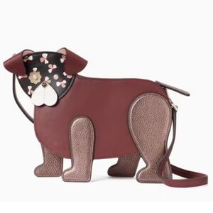 Kate Spade Foral Pup Dog Crossbody Purse